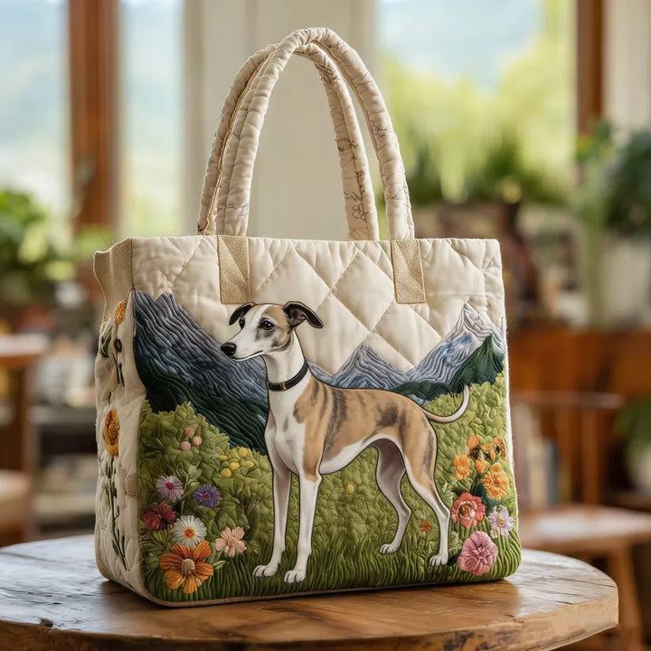 Vintage Timeless Australian Shepherd Quilted Tote Bag