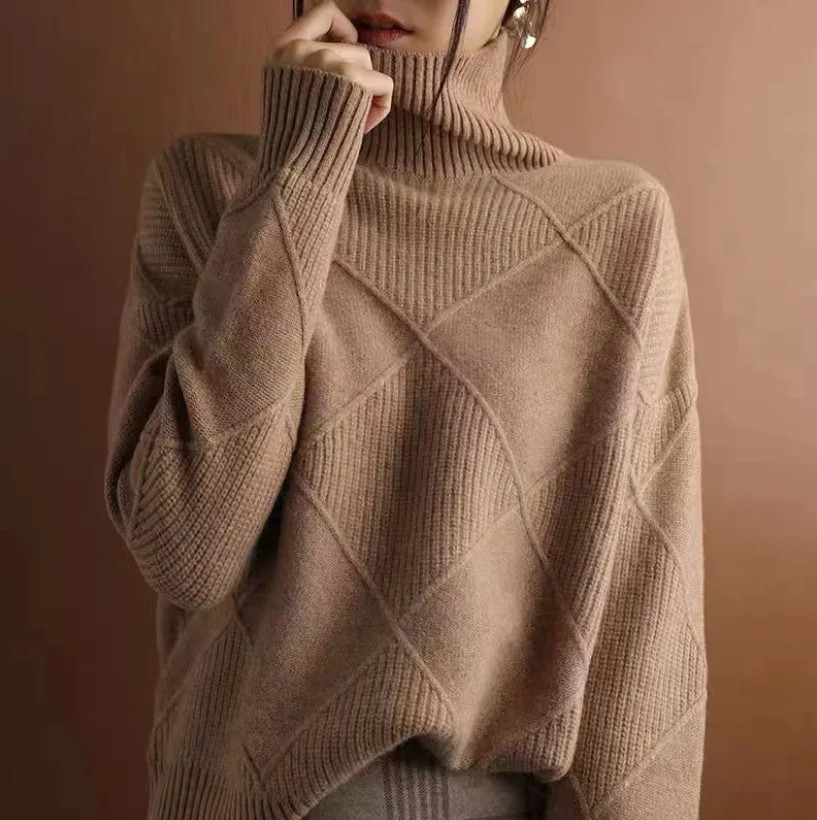 Denise | Cozy High Collar Knit Sweater