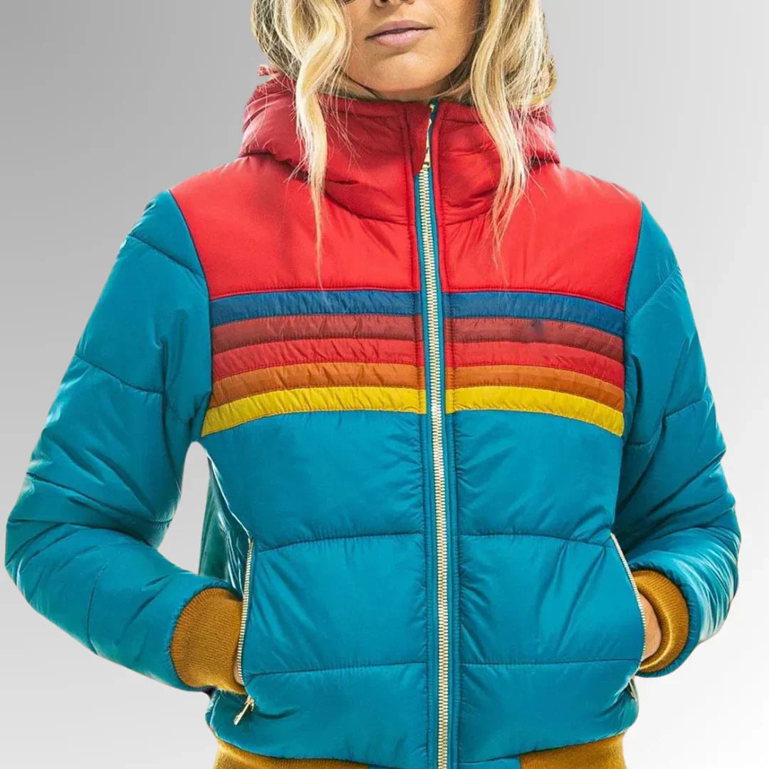 Sierra | Women’s Retro Striped Puffer Jacket