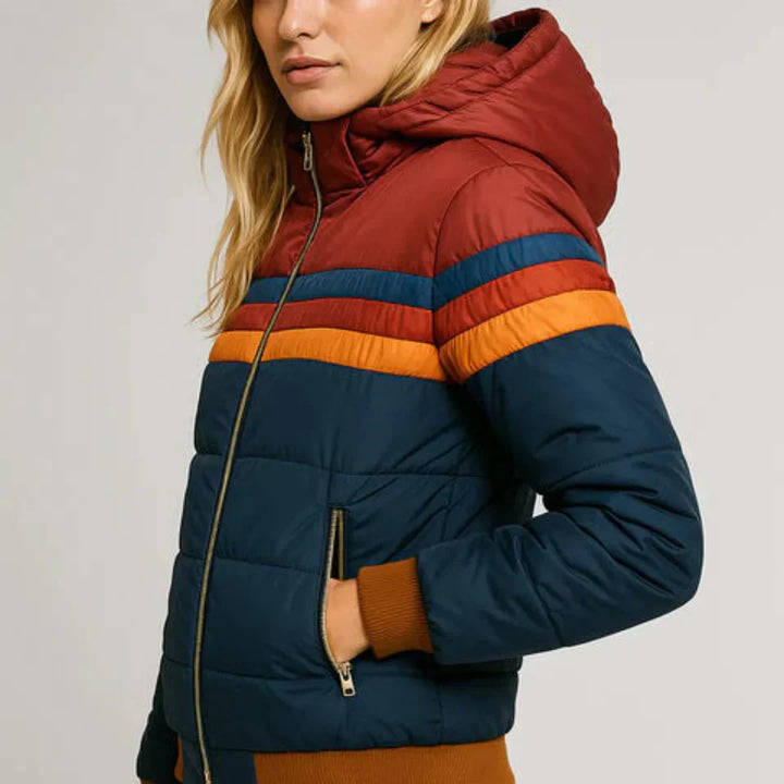 Sierra | Women’s Retro Striped Puffer Jacket