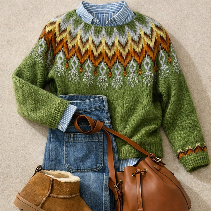 Indira | Cozy Retro Sweater