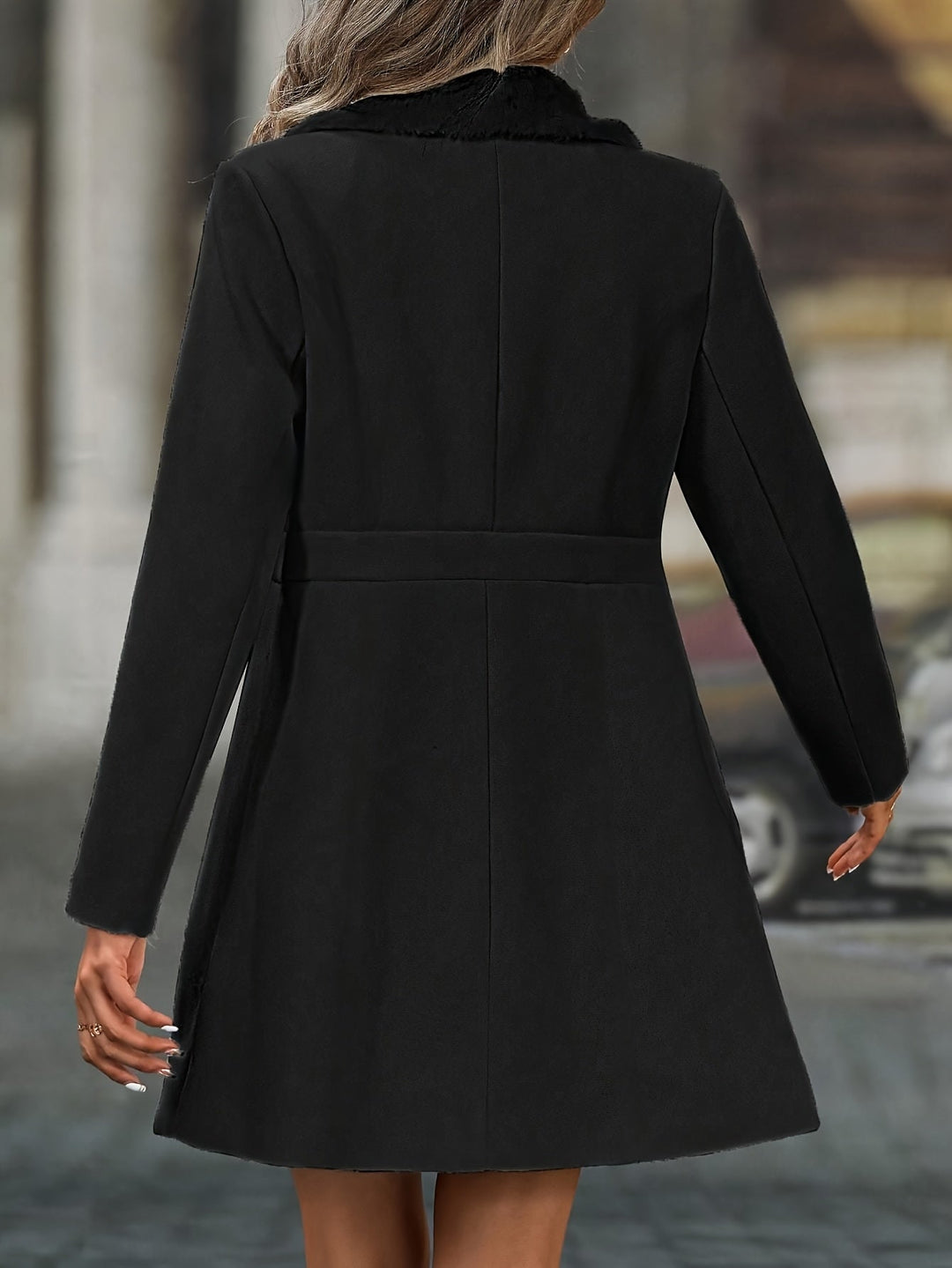 Serine | Two-Tone Spliced Collar Coat