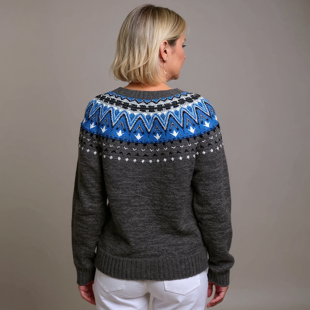 Oliver & Celine  - Retro Icelandic Wool Cardigan