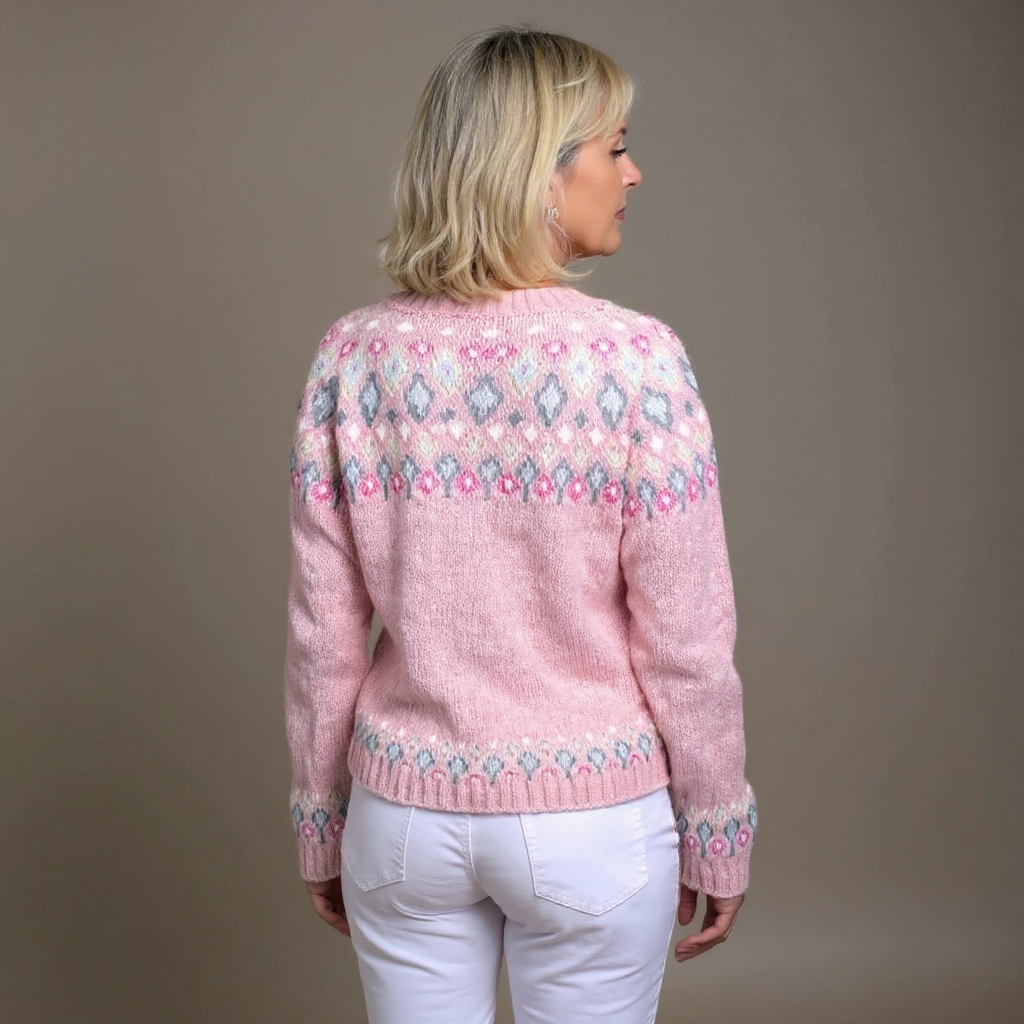Oliver & Celine - Cozy Pink Wool Cardigan