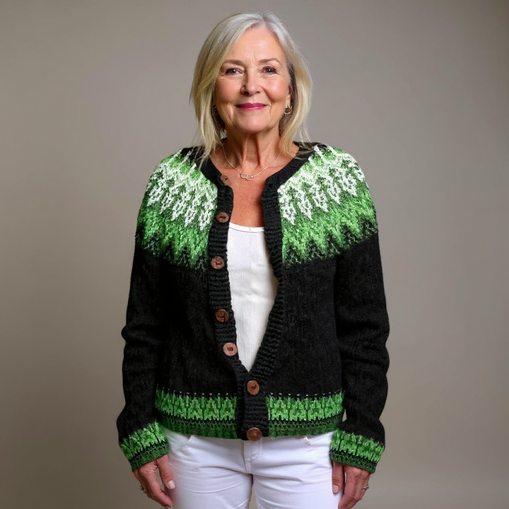 Oliver & Celine  - Retro Icelandic Wool Cardigan