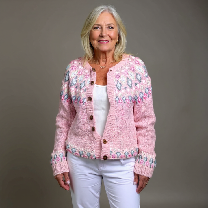 Oliver & Celine - Cozy Pink Wool Cardigan
