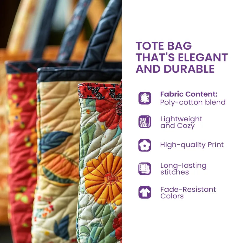 Vintage Timeless Australian Shepherd Quilted Tote Bag