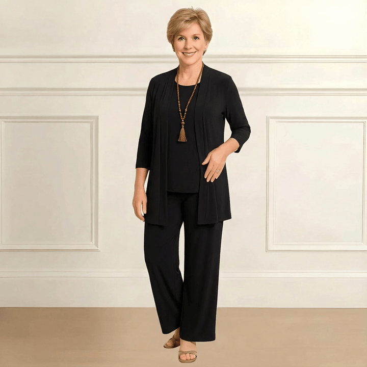 Rosy Cardigan, Top & Pants