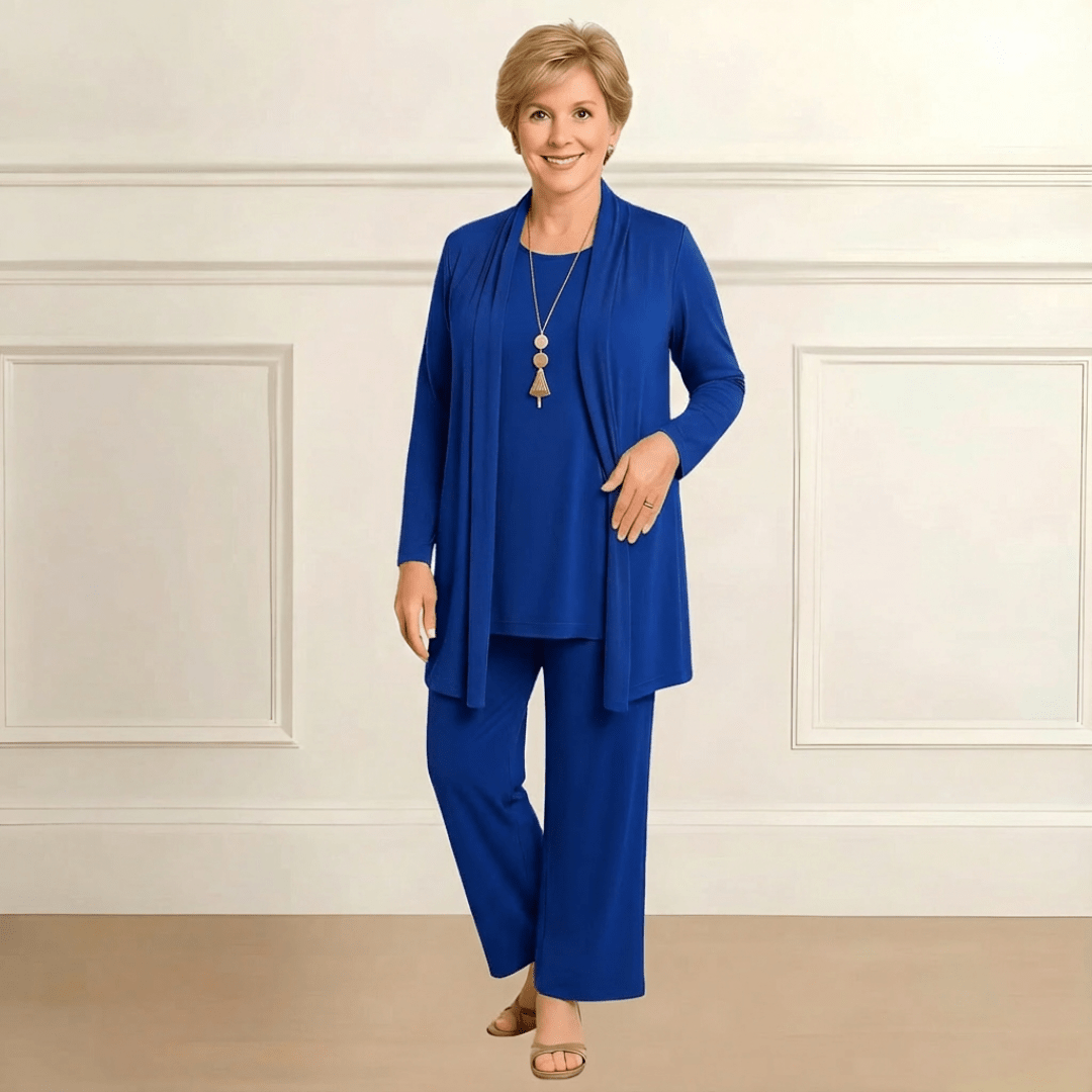 Rosy Cardigan, Top & Pants