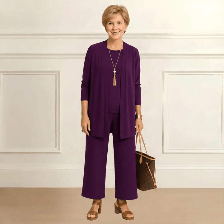 Rosy Cardigan, Top & Pants