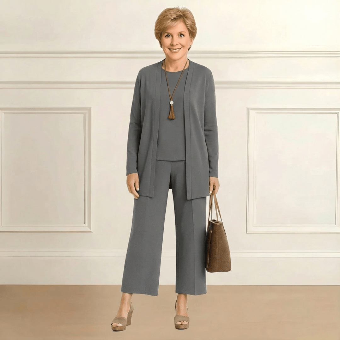 Rosy Cardigan, Top & Pants