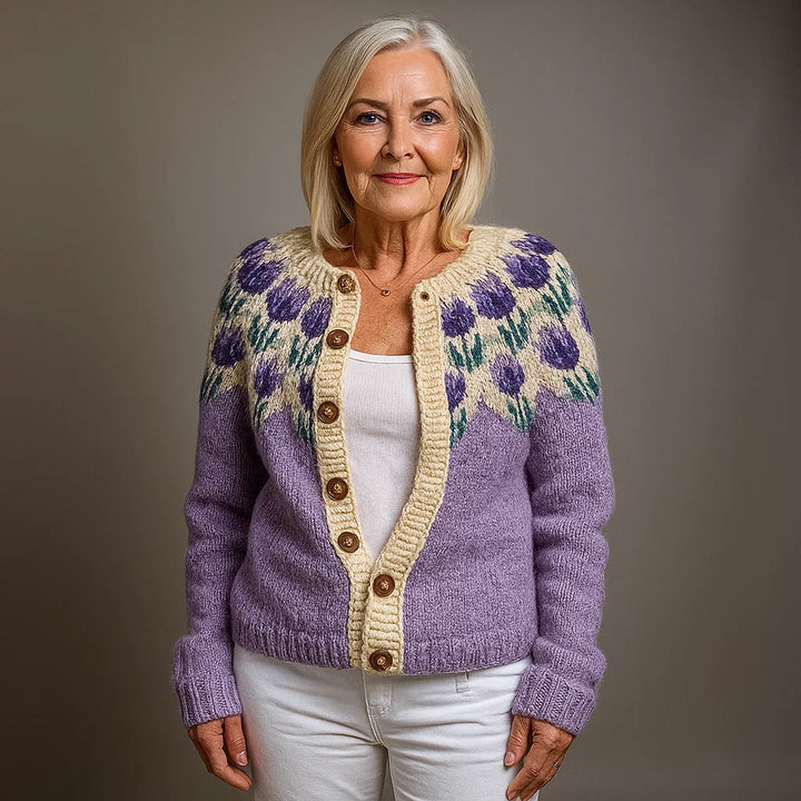 Oliver & Celine - Classic Icelandic Wool Vintage Cardigan